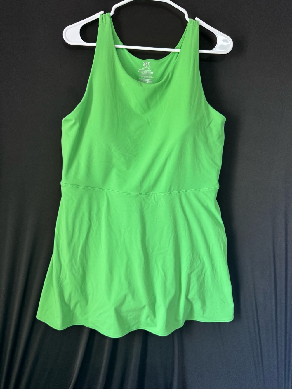 Neon Green Sleeveless Midi Dress by JoyLab